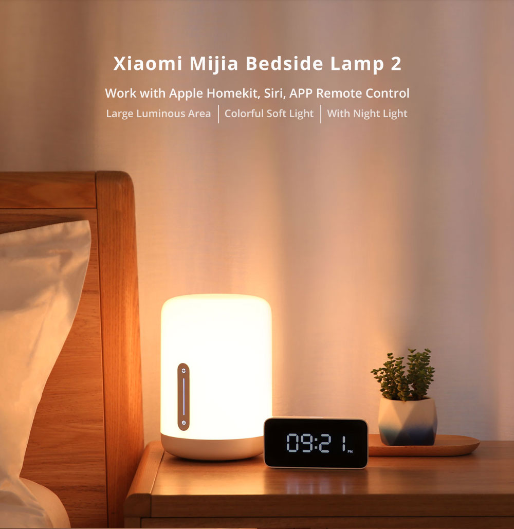 Xiaomi Mijia Mi Bedside lamp 2 - chytrá barevná stolní lampa 4 sleva